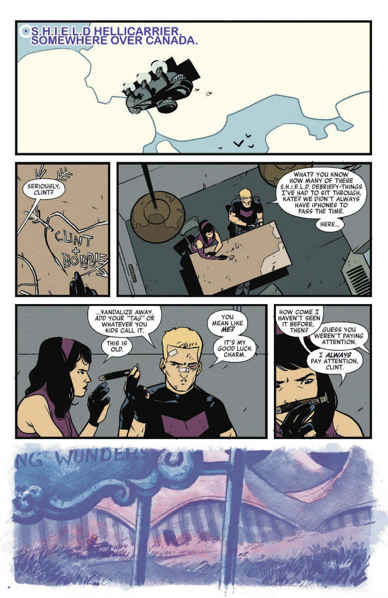 Illustration for article titled Exclusive Marvel preview: Past and present intertwine in All-New Hawkeye #3